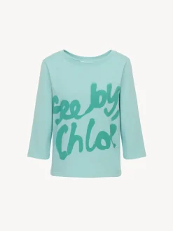 Vêtements-Chloé T-Shirt Encolure Bateau Autumnal Green