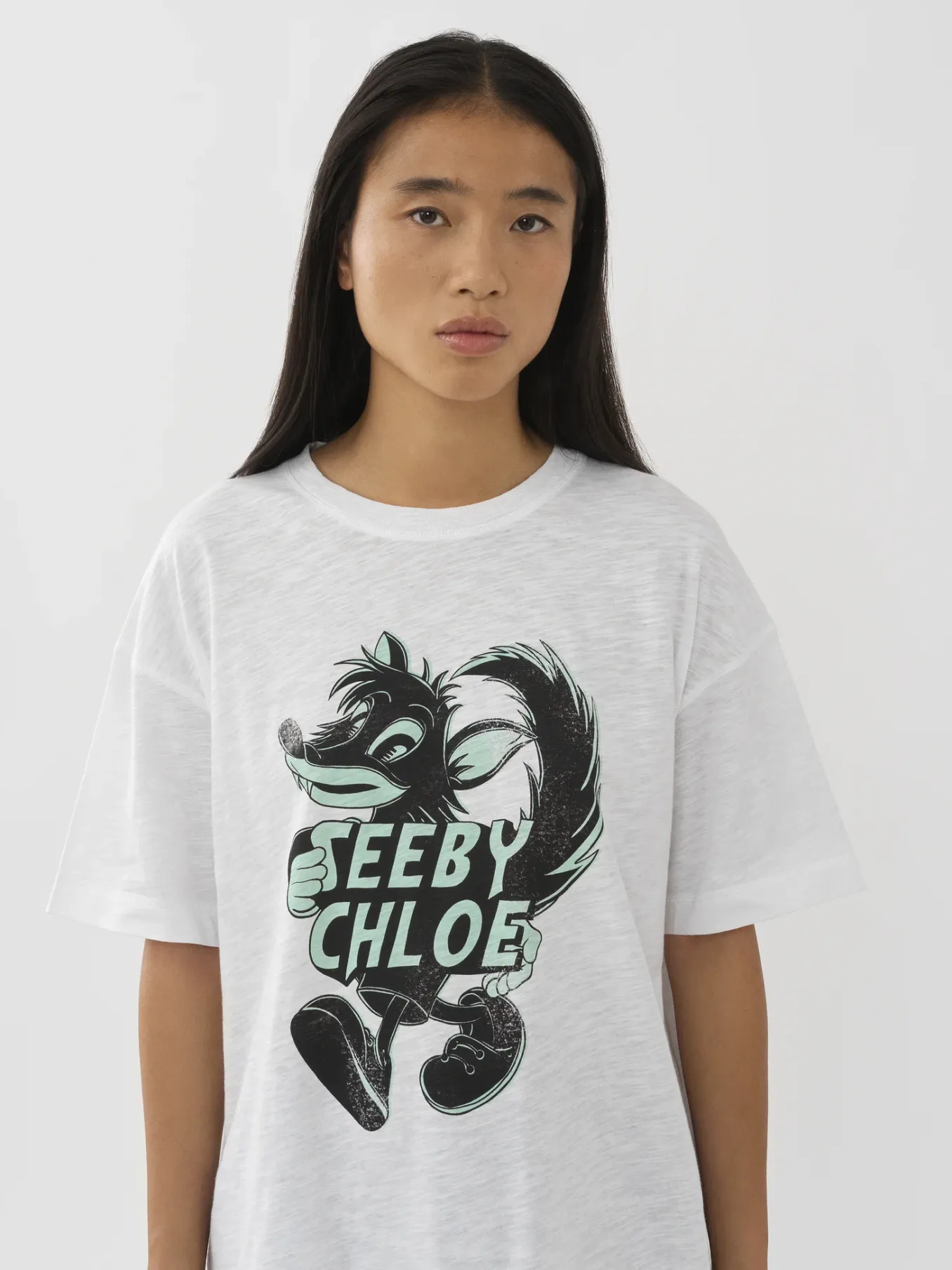 Vêtements-Chloé T-Shirt Large Blanc