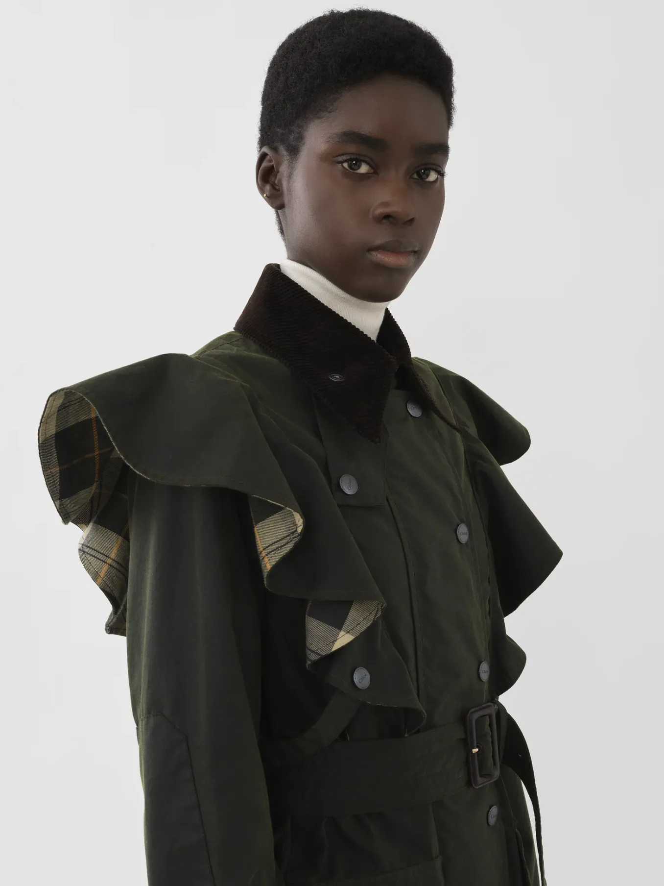 Vestes-Chloé Veste « Dustyn » Barbour Pour Chloe Obsidian Brown