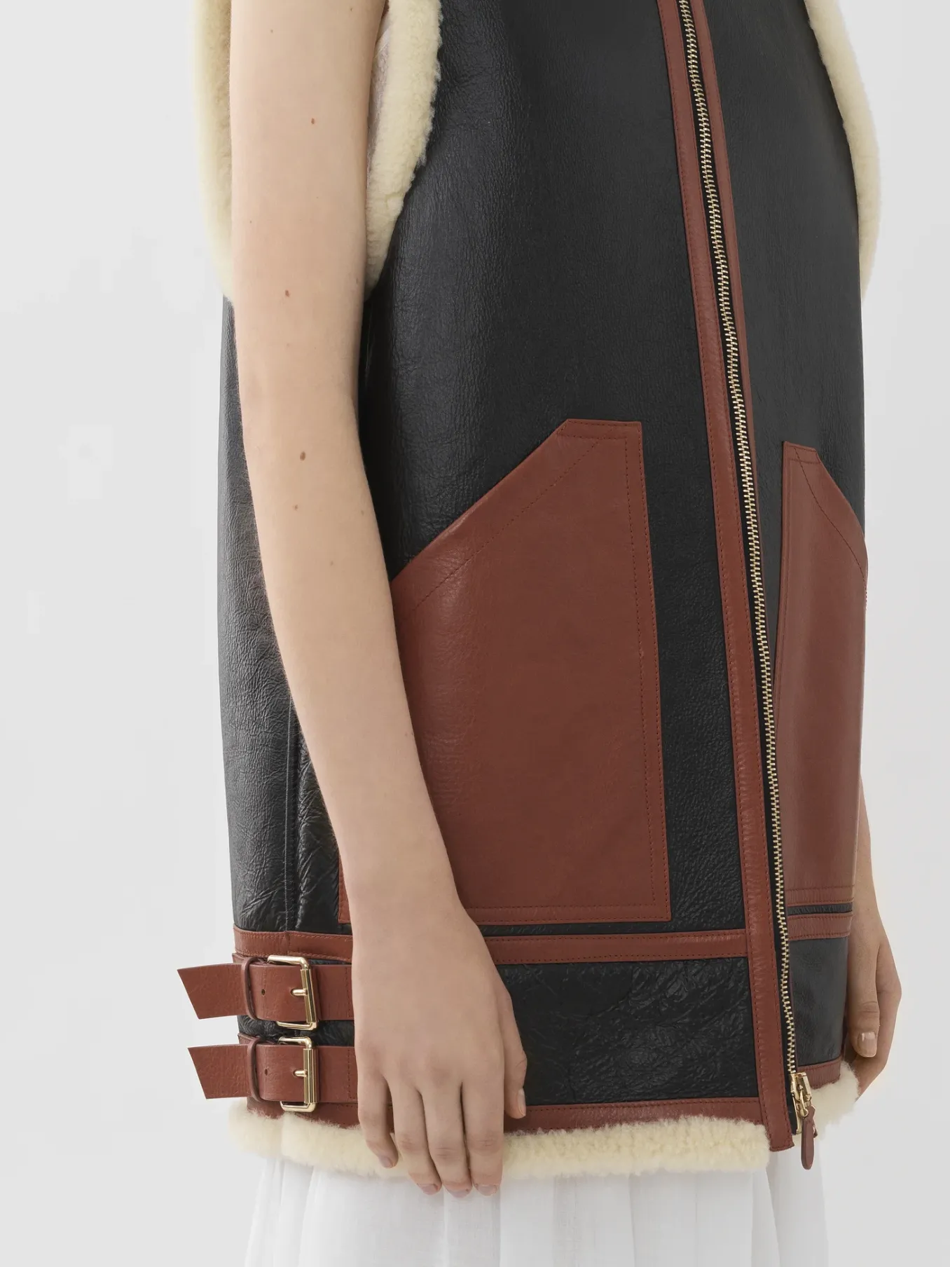 Vestes-Chloé Veste Aviateur Sans Manches Noir