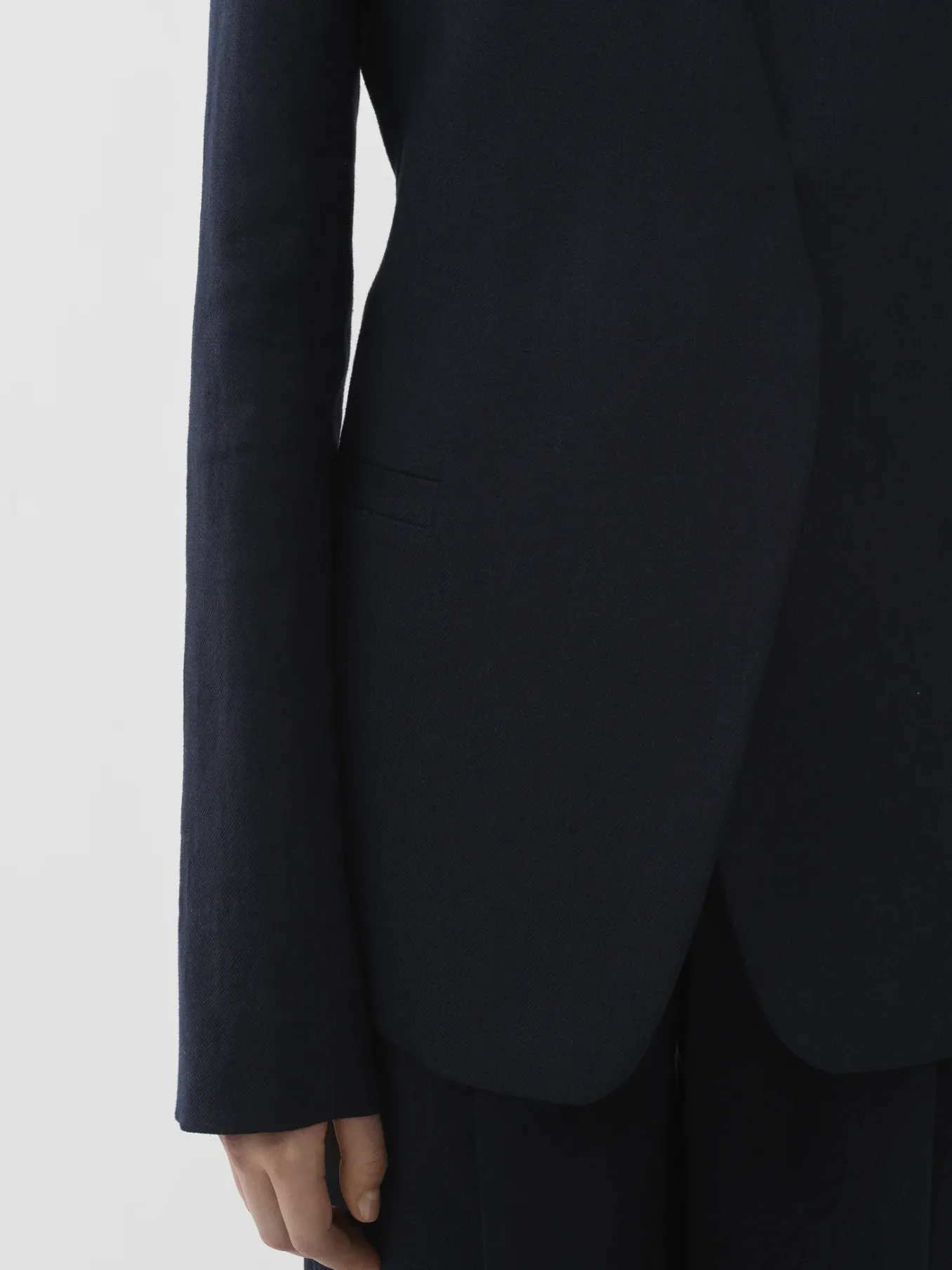 Vestes-Chloé Veste Blazer Sans Col Ouverte Abyss Blue