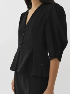 Vêtements-Chloé Veste Boutonnee A Basque Noir