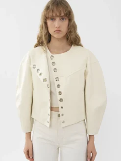 Vestes-Chloé Veste Courte Ouverte Eden White