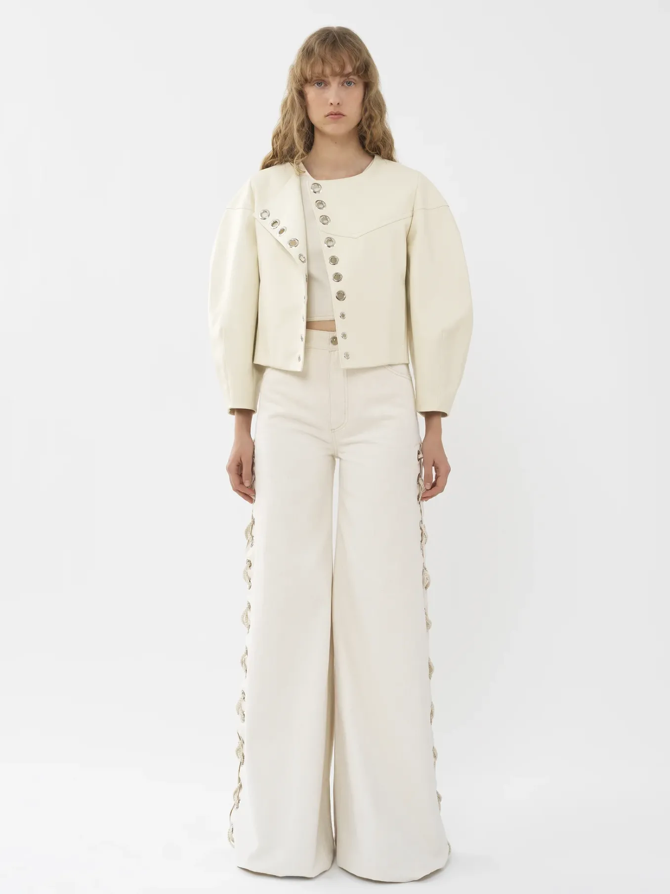 Vestes-Chloé Veste Courte Ouverte Eden White