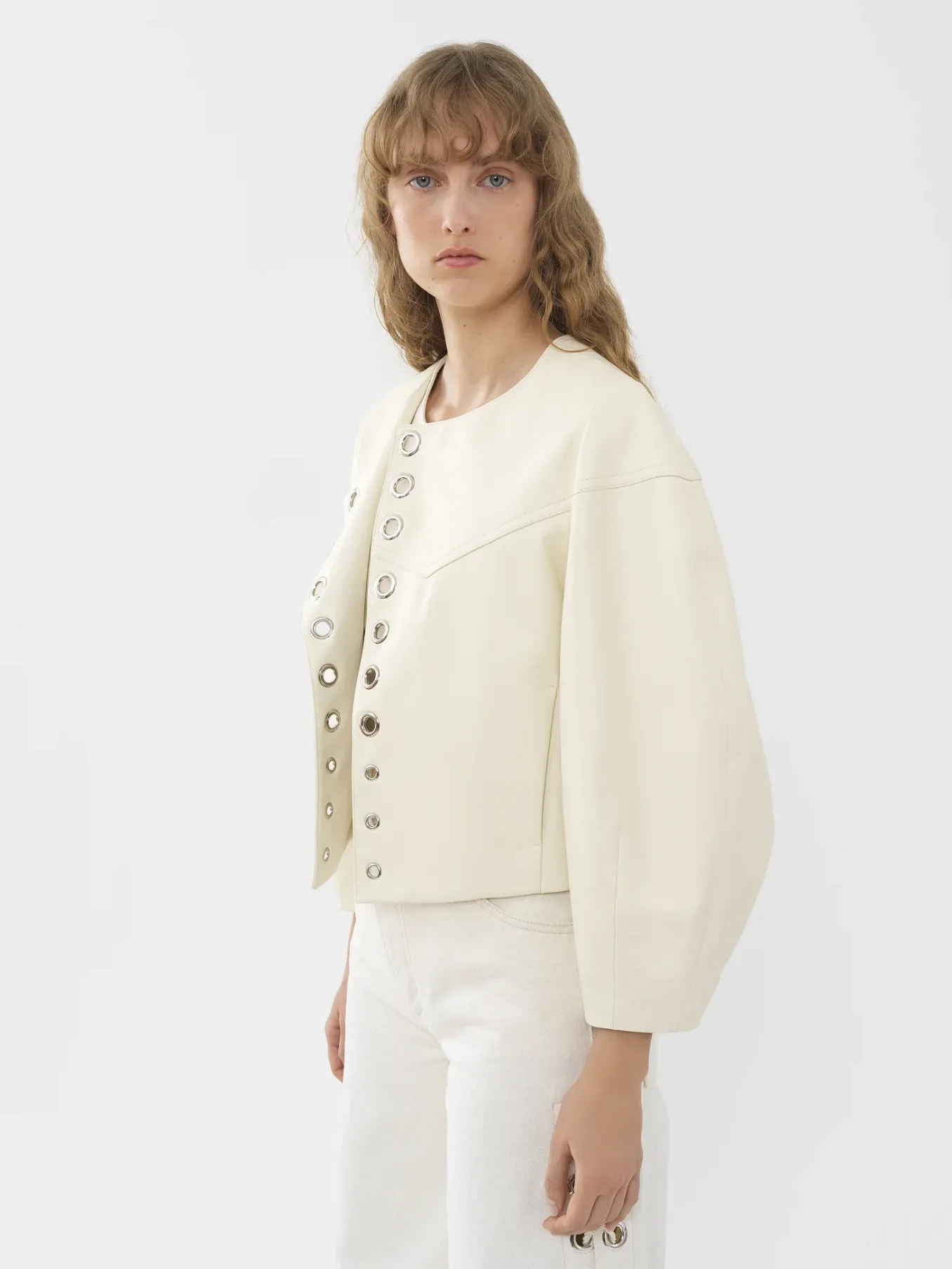 Vestes-Chloé Veste Courte Ouverte Eden White