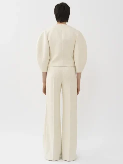 Vestes-Chloé Veste Croisee Manches Boule Coconut Milk