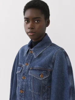 Vestes-Chloé Veste Manches Arrondies « Taal » Faded Denim
