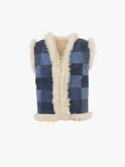Vestes-Chloé Veste Sans Manches Reversible Iconic Milk