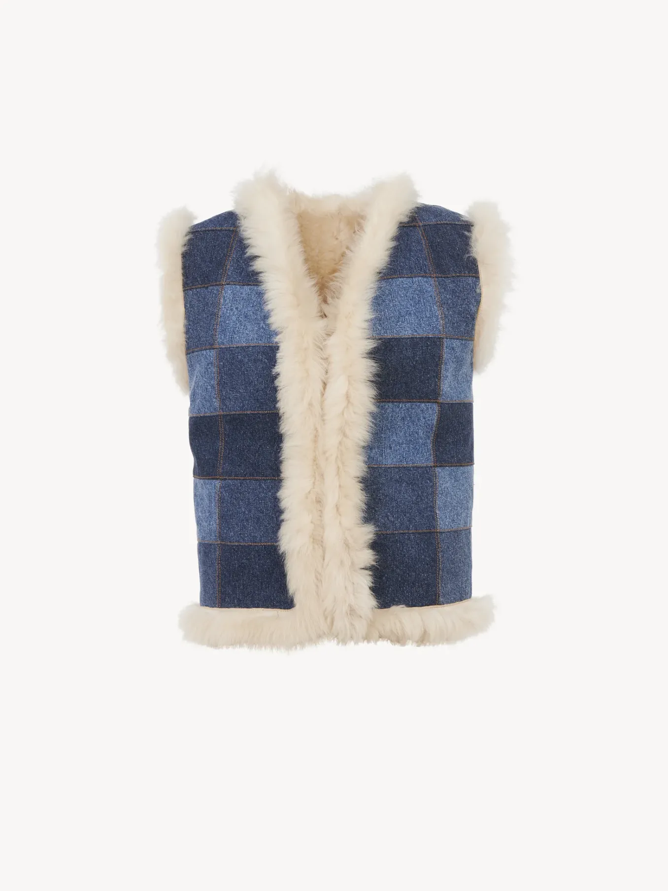 Vestes-Chloé Veste Sans Manches Reversible Iconic Milk