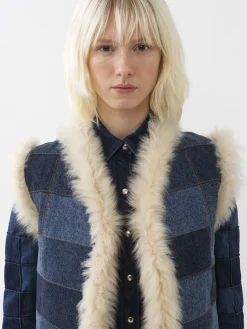 Vestes-Chloé Veste Sans Manches Reversible Iconic Milk