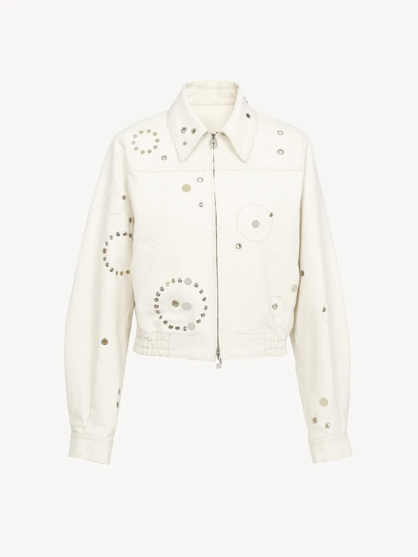 Vestes-Chloé Veste Utilitaire Courte Iconic Milk